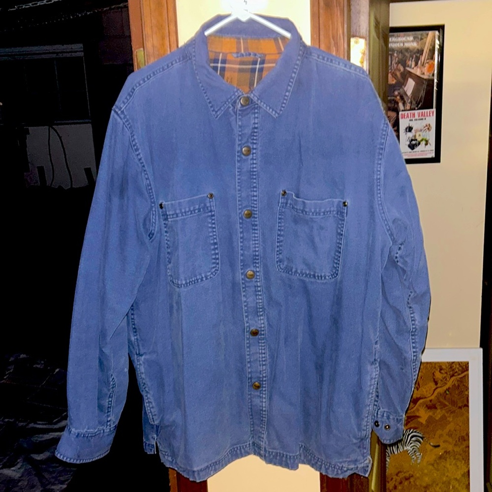Flannel lined Denim Shirt size XL